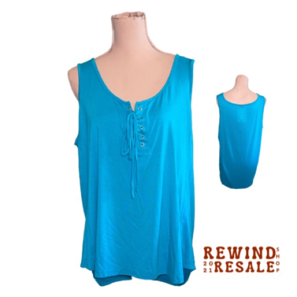 Back 2 Basics by Ashley Stewart womens plus sleeveless blouse sz 18/20